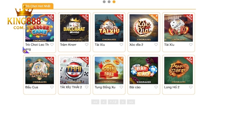 Một số trò chơi đánh bài hay tại King88
